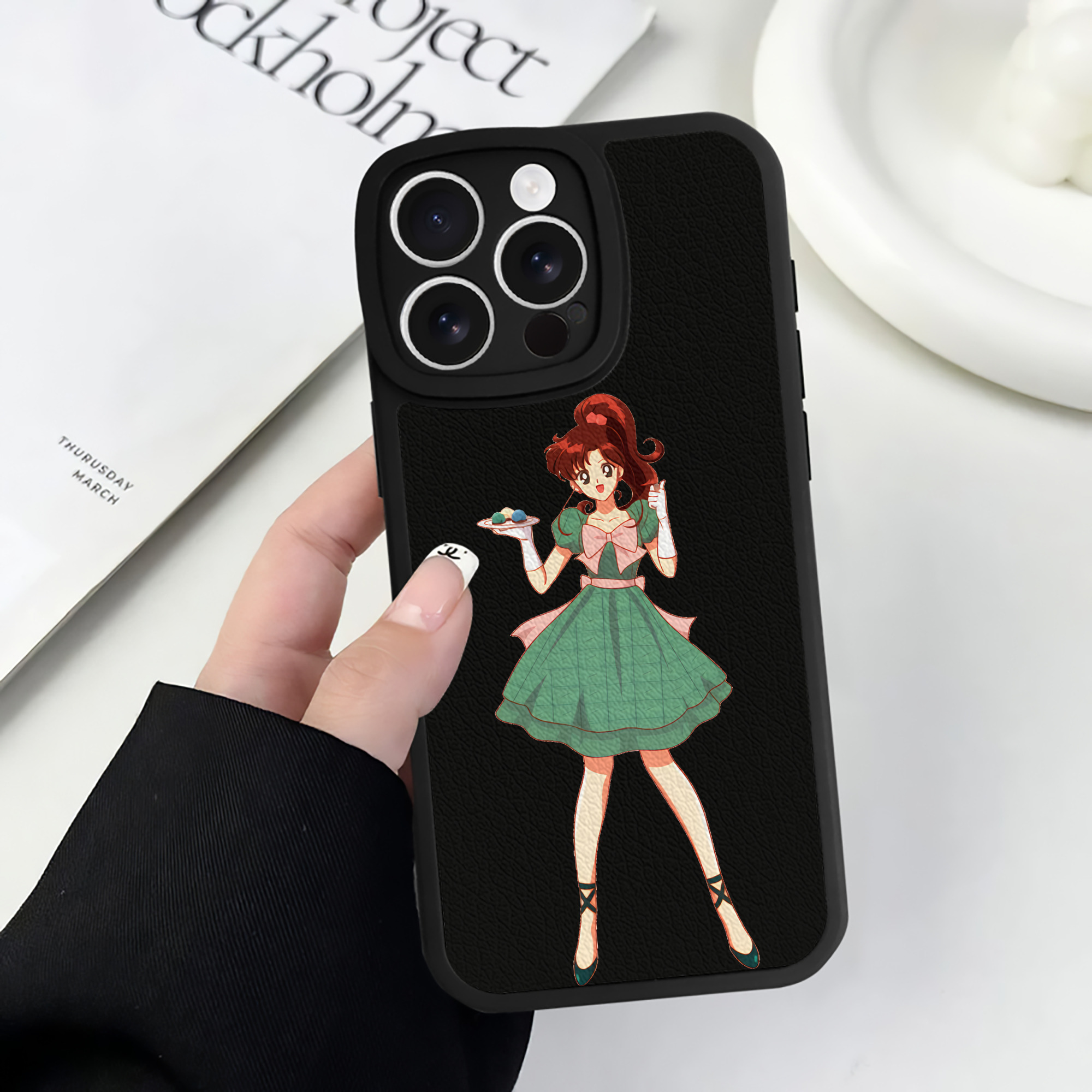 （画像用） 美少女戦士セーラームーン 木野 まこと きの まこと Sailor Moon Kino Makoto （セーラージュピター；Sailor Jupiter） 【iPhone 16シリーズ対応】シリコンスマホケース（レザー調） 材質：シリコン